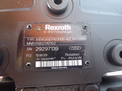 Pompa idraulica Rexroth A10VG45HW1DM1/10R + A10VG45EP4D1/10R