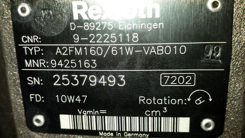 Kolben Vendita con Garanzia Motore Rexroth A2FM160/61W