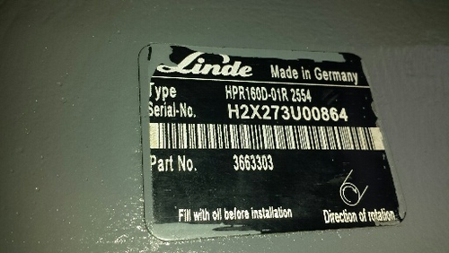 Pompa idraulica Linde Atlas HPR160D-01R 2554