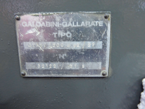 Gruppo motore Galdabini-Gallarate per centrifuga